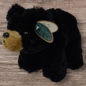 THE BEARINGTON COLLECTION "BANDIT JR." BLACK BEAR CUB 8 1/2" LONG STUFFE…